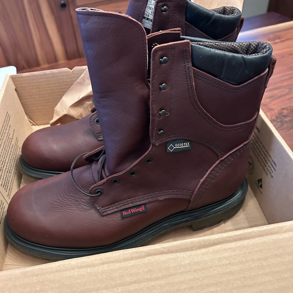 Red Wing Shoes Dark Brown Leather Boots